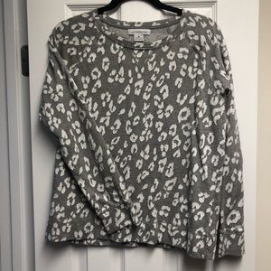 Gray Cheetah Print Sweater